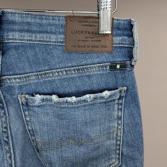 Lucky Brand Sweet Crop Distressed Ankle Jeans Size 0 Waist Size 25 - Picture 3 of 4